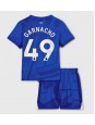 Billige Chelsea Alejandro Garnacho #49 Hjemmedraktsett Barn 2025-26 Kortermet (+ Korte bukser)